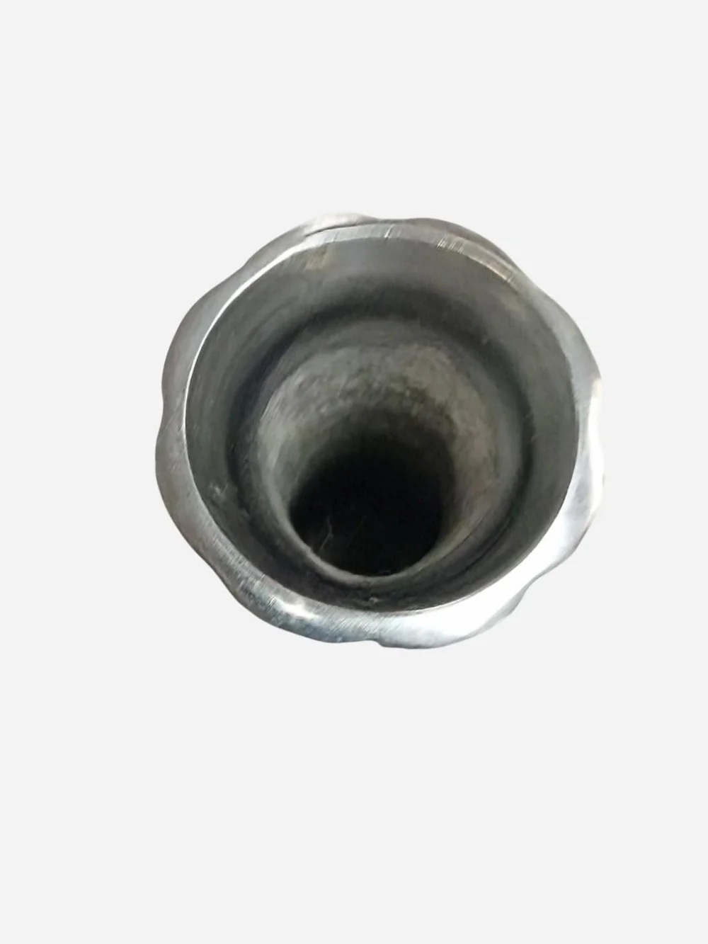 Charter Club Silver Tapered  Metal Bud Vase with Floral‎ Relief